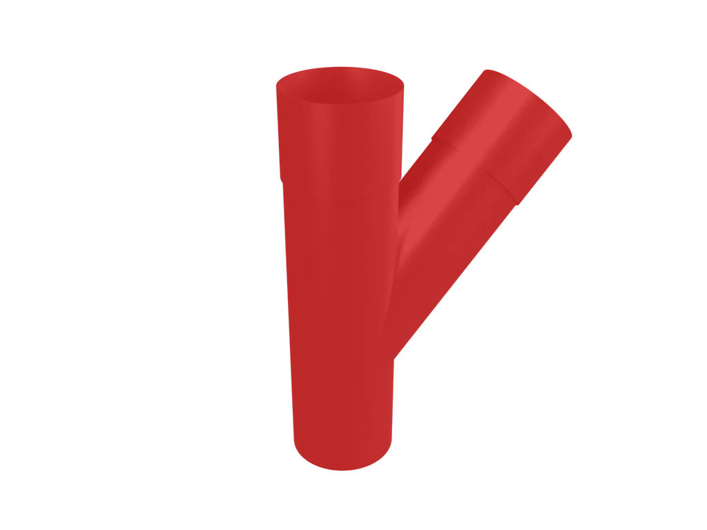 Colonnade Aluminium Round Swaged Downpipe Y-Branch 63mm - Image 42