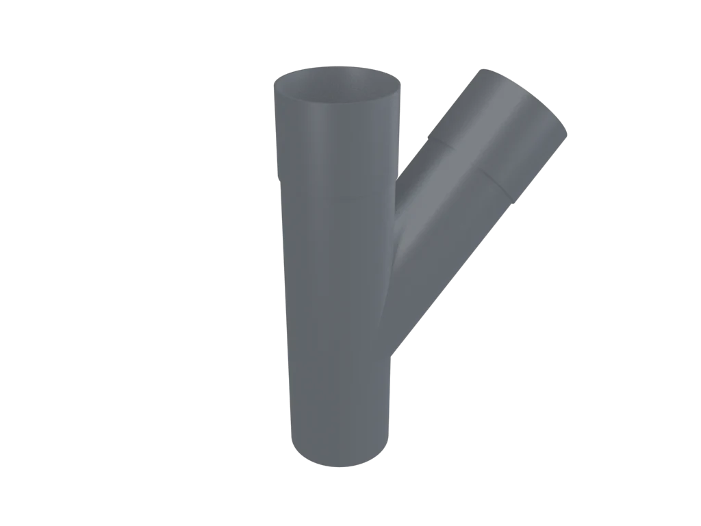 Colonnade Aluminium Round Swaged Downpipe Y-Branch 63mm - Image 46