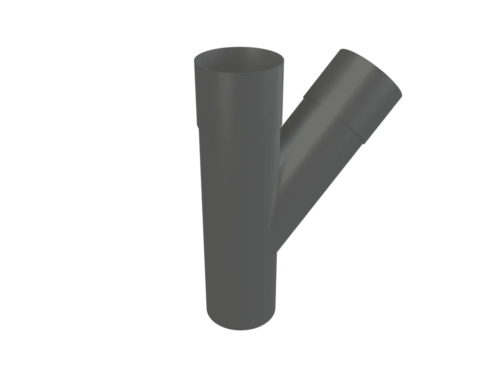 Colonnade Aluminium Round Swaged Downpipe Y-Branch 63mm - Image 49