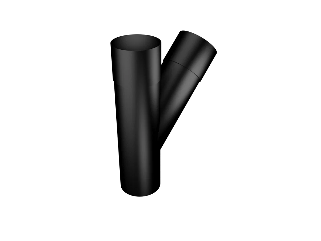 Colonnade Aluminium Round Swaged Downpipe Y-Branch 63mm - Image 4