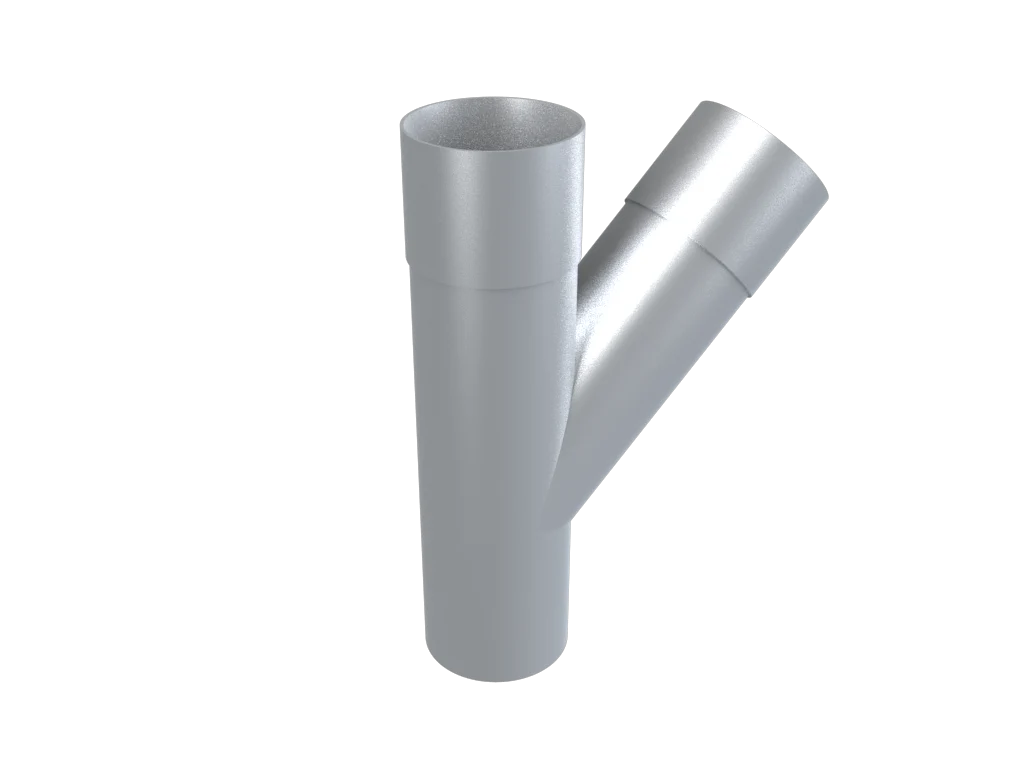 Colonnade Aluminium Round Swaged Downpipe Y-Branch 63mm - Image 40