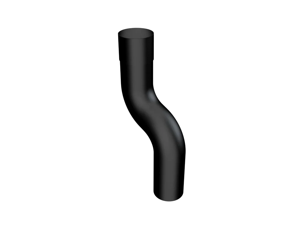 Colonnade Aluminium Round Swaged 1-Part Swan Neck Downpipe