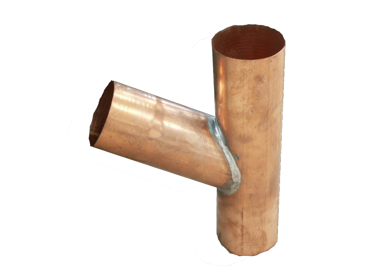 Copper Round Downpipe Branch