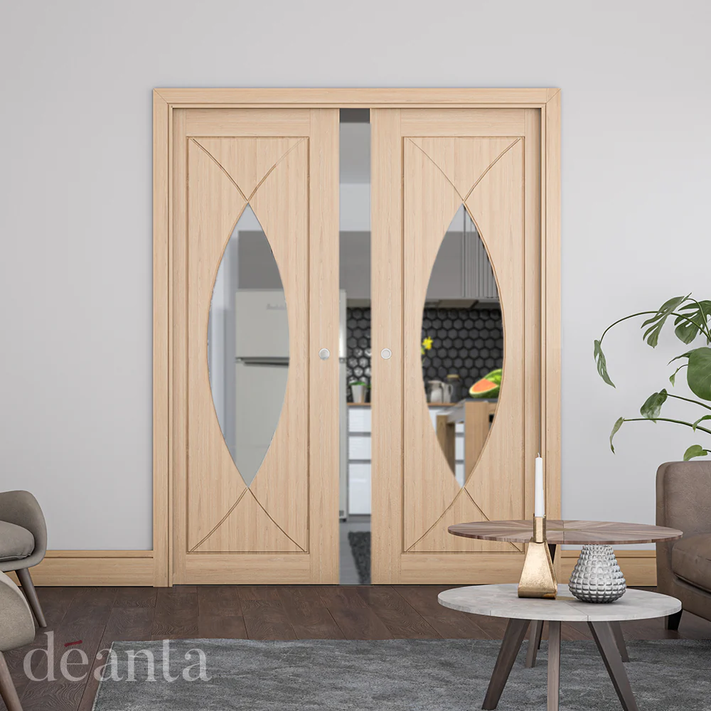 Deanta Amalfi Prefinished Oak Glazed FSC® Internal Door - Image 3