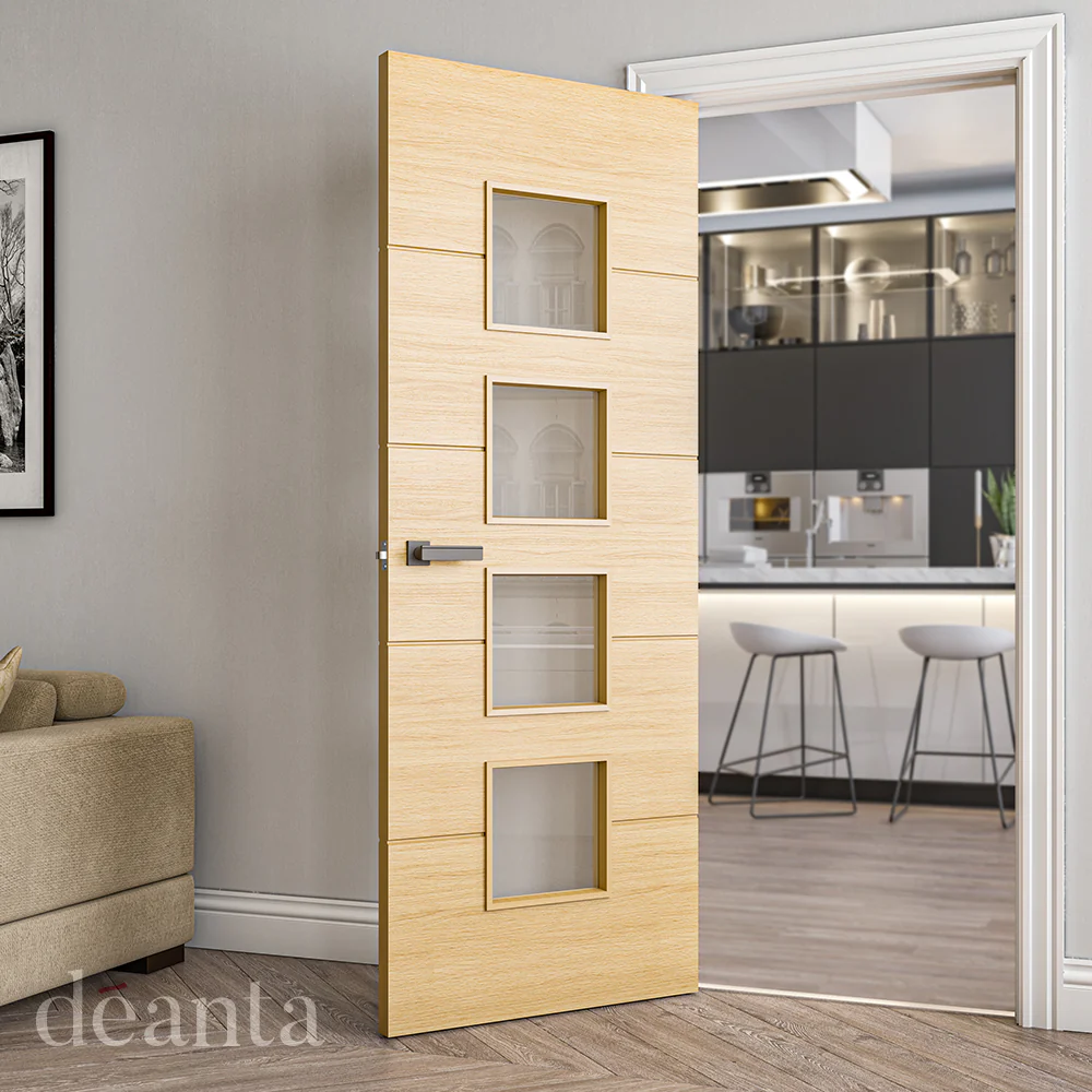 Deanta Augusta Prefinished Oak Glazed FSC® Internal Door - Image 3