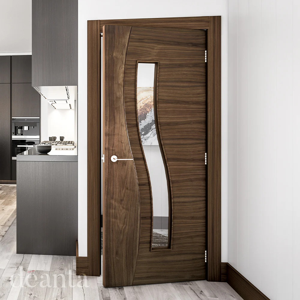 Deanta Cadiz Prefinished Walnut Glazed FSC® Internal Door - Image 3