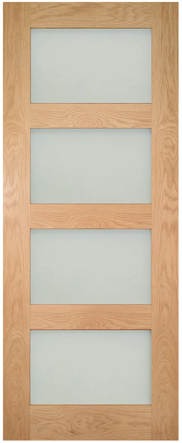 Deanta Coventry Prefinished Oak Frosted Glaze FSC® Internal Door