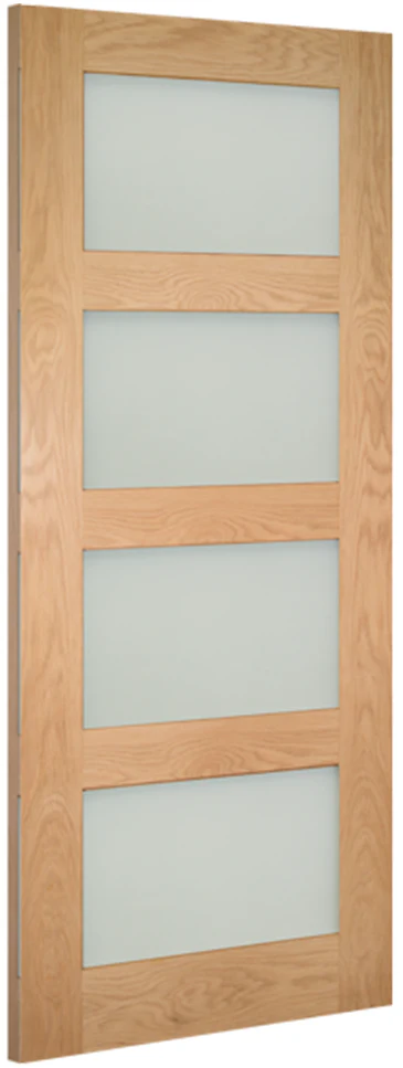 Deanta Coventry Prefinished Oak Frosted Glaze FSC® Internal Door - Image 2