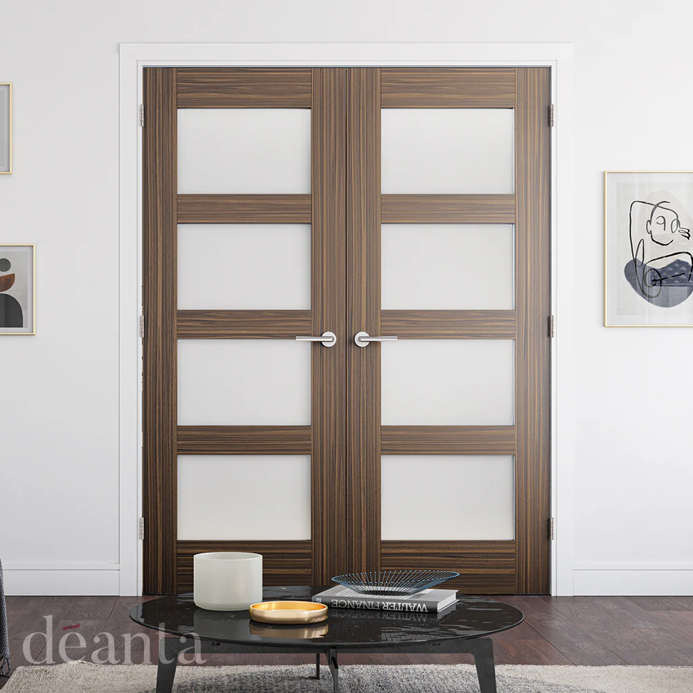 Deanta Coventry Prefinished Walnut Frosted Glaze FSC® Internal Door - Image 3