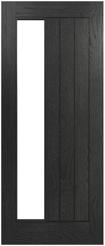Deanta Ely Brushed Black Oak FD30 FSC® Internal Fire Door