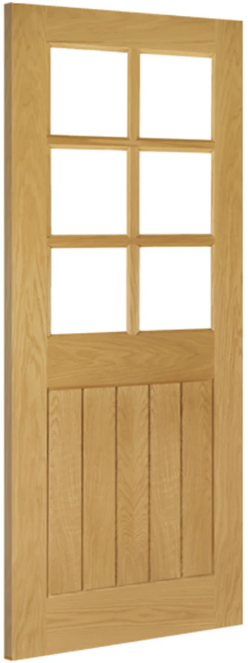 Deanta Ely Prefinished Oak Bevelled Glaze 6L FSC® Internal Door - Image 2