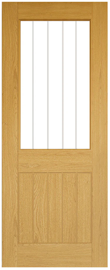 Deanta Ely Prefinished Oak Glazed 1L Half FSC® Internal Door