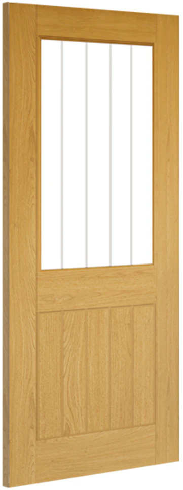 Deanta Ely Prefinished Oak Glazed 1L Half FSC® Internal Door - Image 2