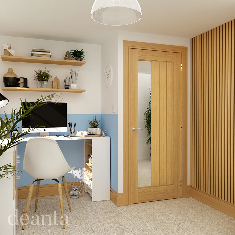 Deanta Ely Prefinished Oak Glazed 1SL FD30 FSC® Internal Fire Door - Image 3