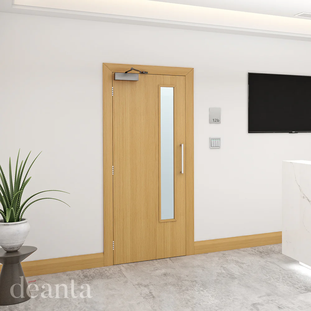 Deanta Flush Prefinished Oak FD30 6mm Lipping FSC® Internal Fire Door - Image 3