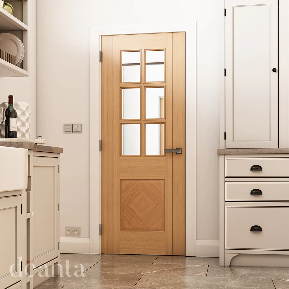 Deanta Kensington Prefinished Oak Bevelled Glaze FSC® Internal Door - Image 3