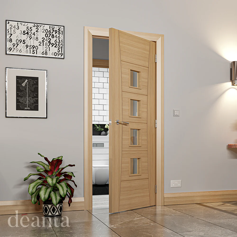 Deanta Pamplona Prefinished Oak Glazed FD30 FSC® Internal Fire Door - Image 3