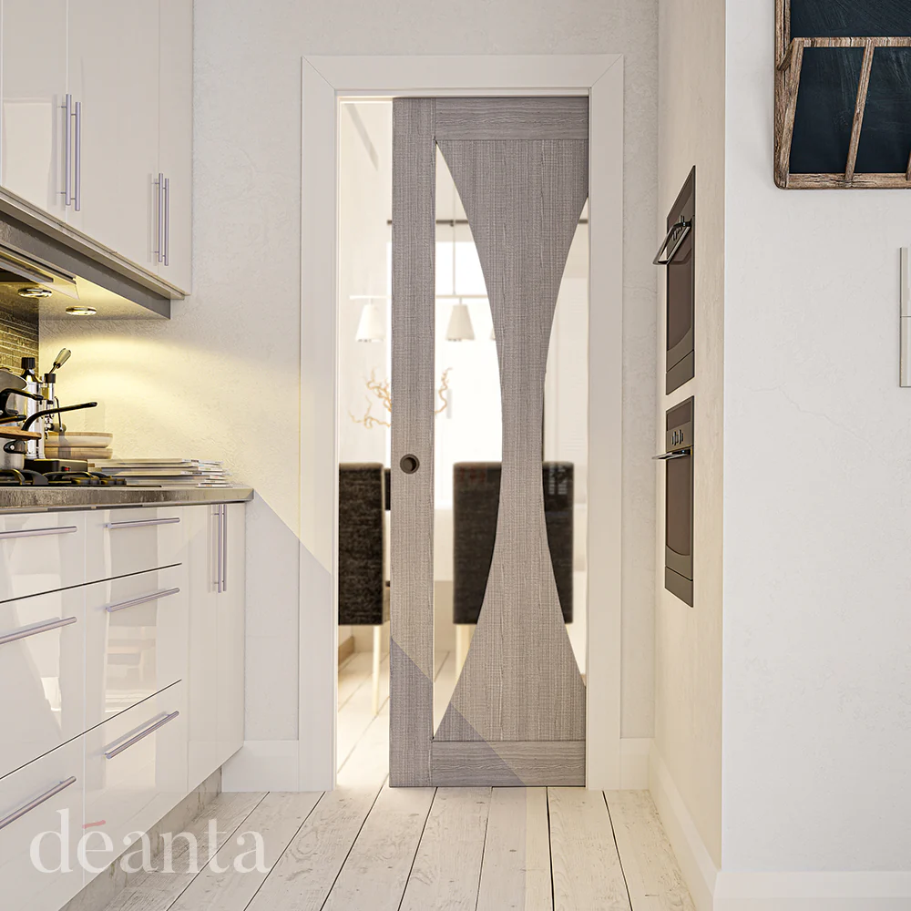 Deanta Sorrento Light Grey Ash FD30 FSC® Internal Fire Door - Image 3