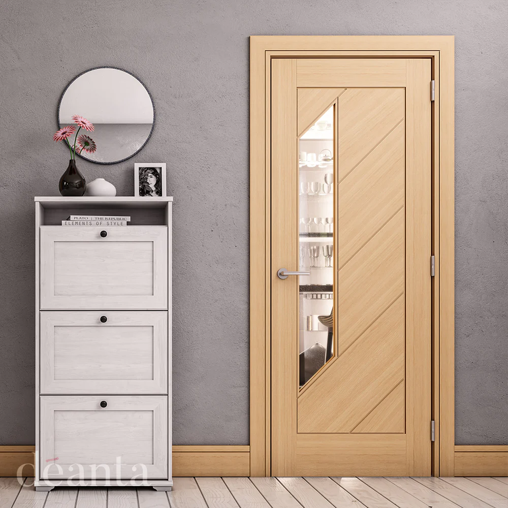 Deanta Torino Prefinished Oak Glazed FD30 FSC® Internal Door - Image 3