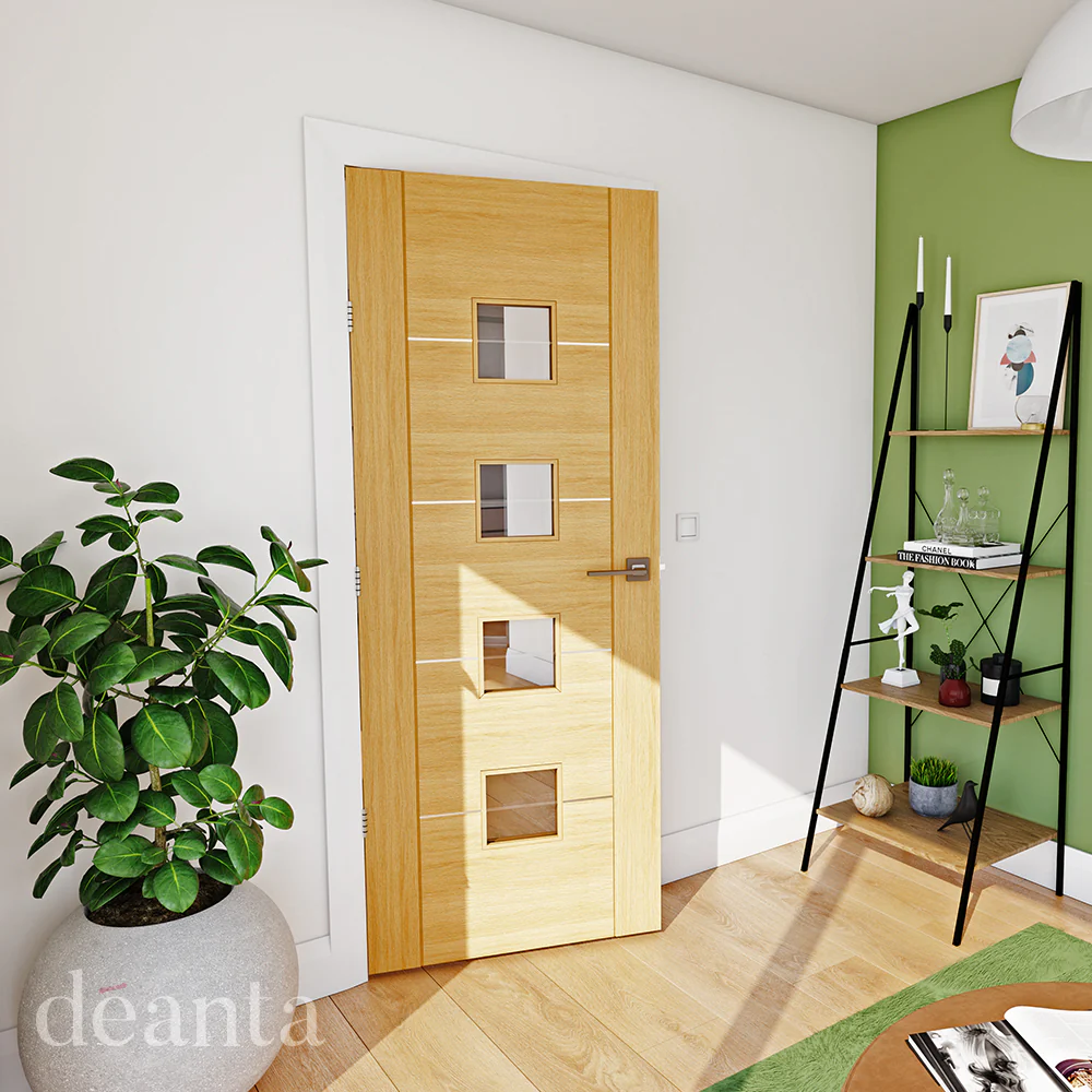 Deanta Valencia Prefinished Oak Glazed FSC® Internal Door - Image 3