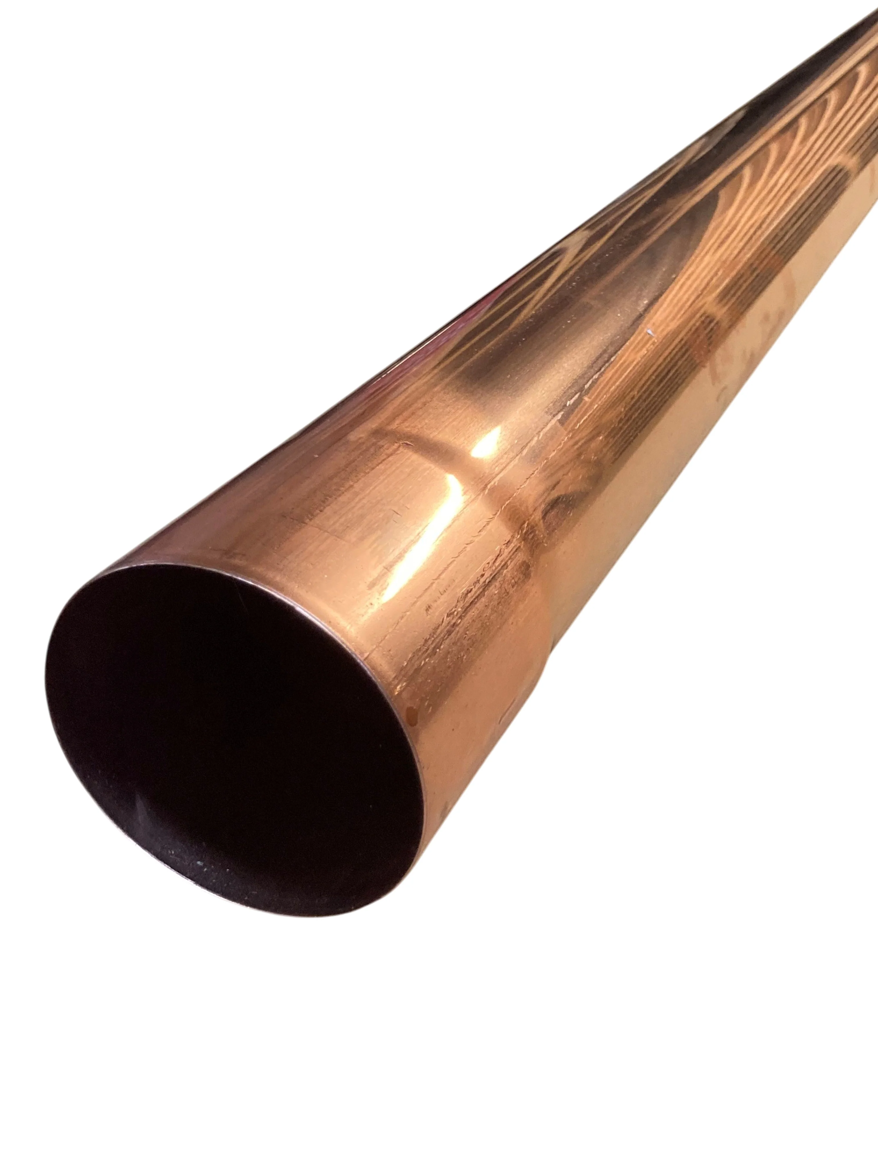 Copper Round Downpipe 2400mm