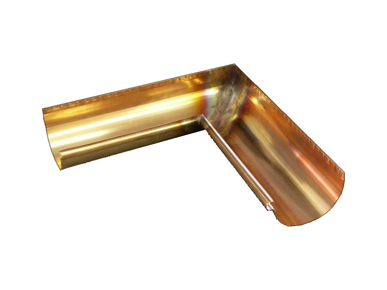 Copper Half Round Gutter Corner - Image 4