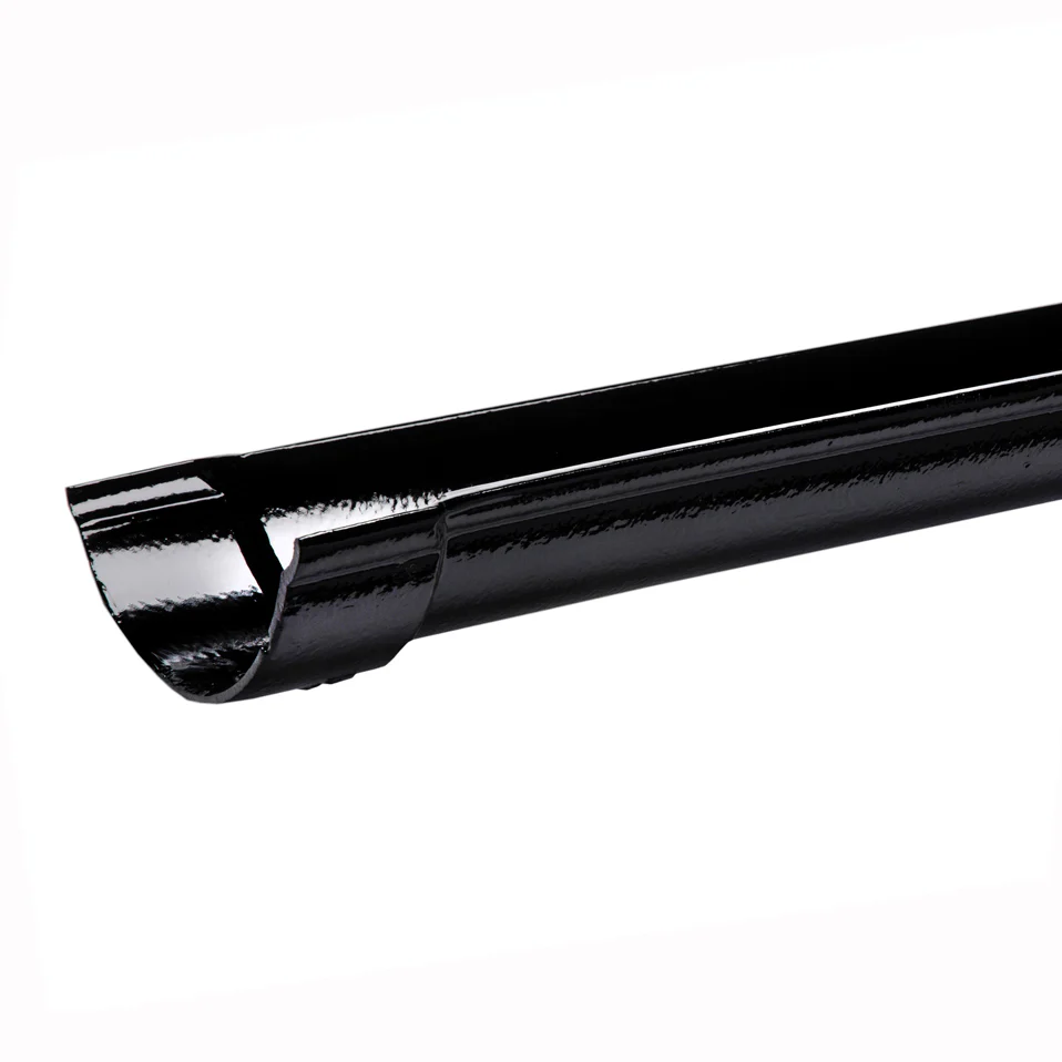 Hargreaves Half Round Beaded Cast Iron Gutter 1829mm