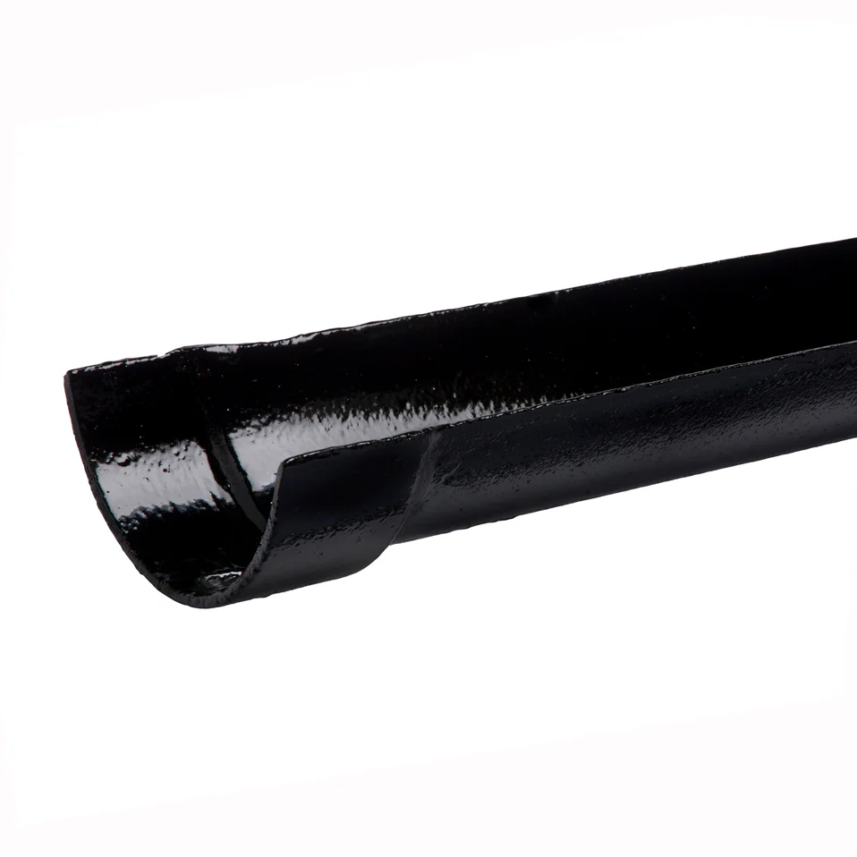 Hargreaves Plain Half Round Cast Iron Gutter 1829mm
