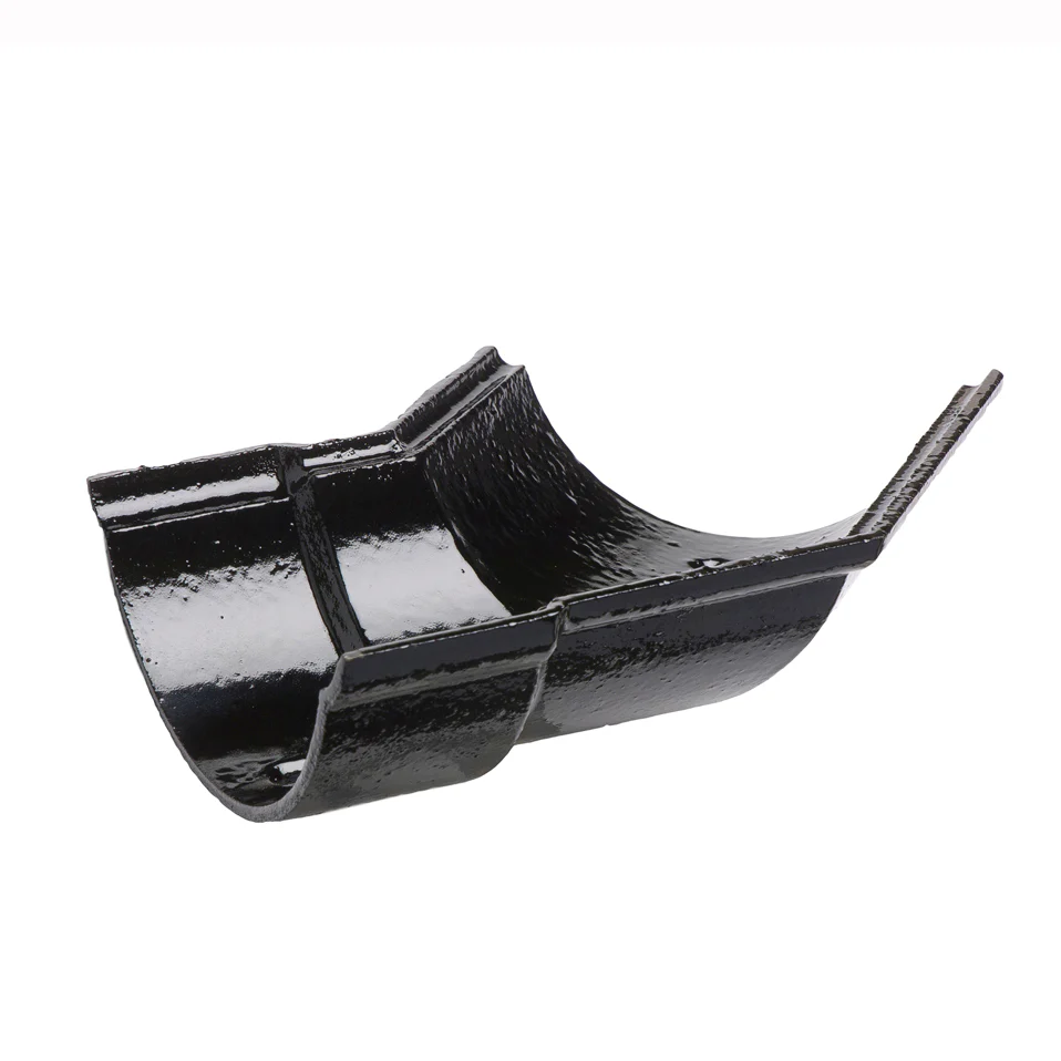 Hargreaves Half Round Beaded Cast Iron Guttering Bend - Left Hand - Image 3