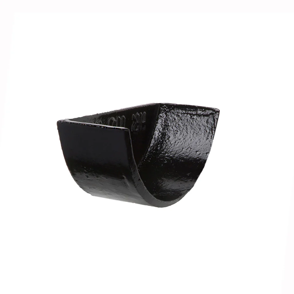 Hargreaves Plain Half Round Cast Iron Stop End