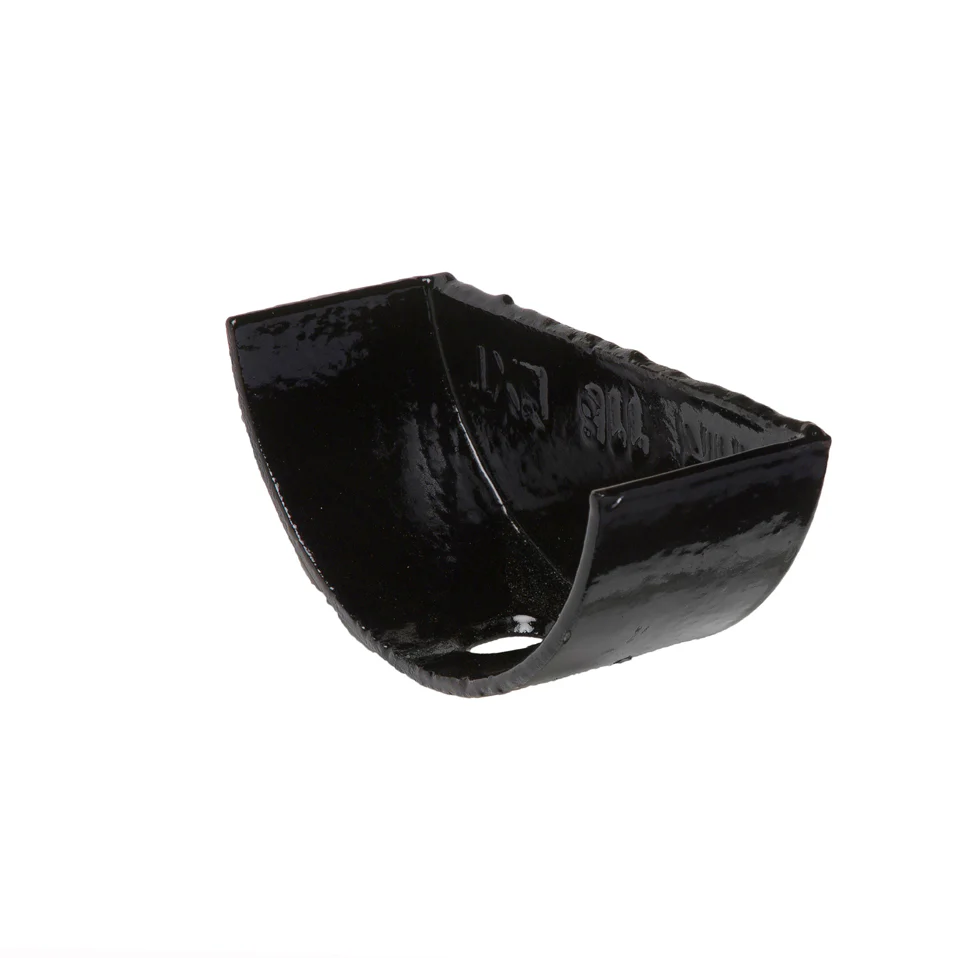 Hargreaves Plain Half Round Cast Iron Stop End - Image 2