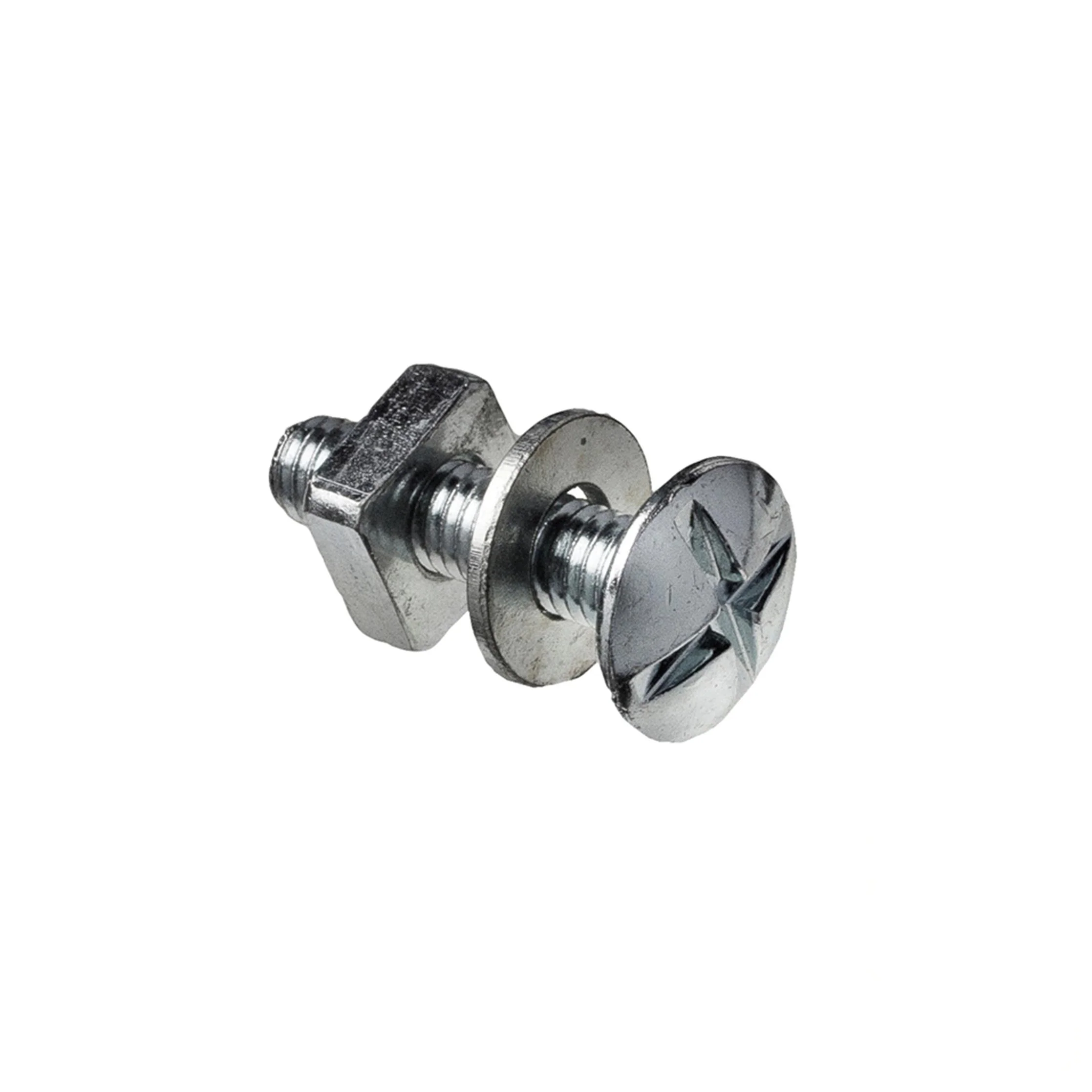 M6 x 25mm Zinc Plated Gutter Bolt Nut & Washer