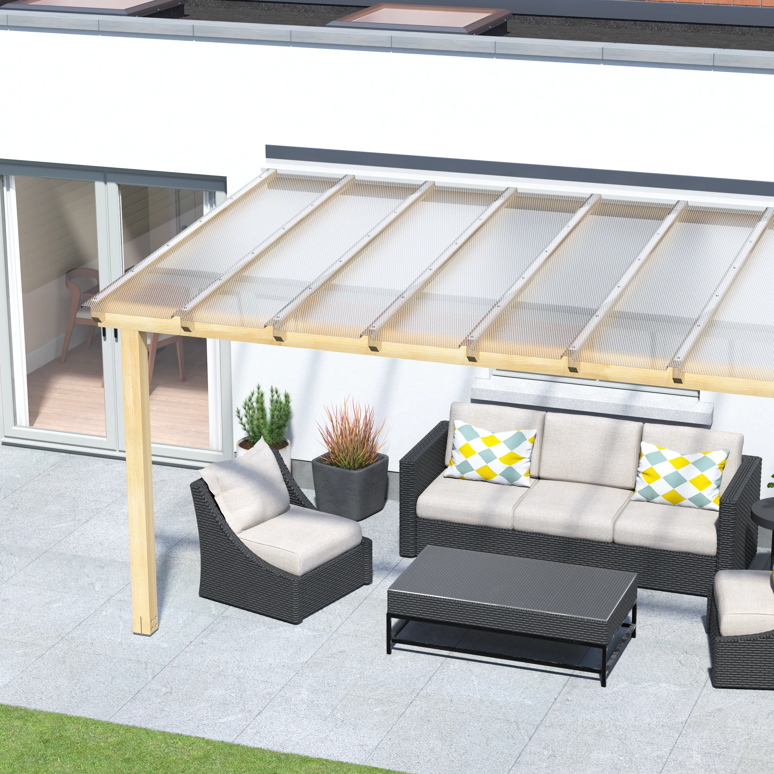 Marlon R Glaze Diamond Roof Panels 670mm Wide - Image 4