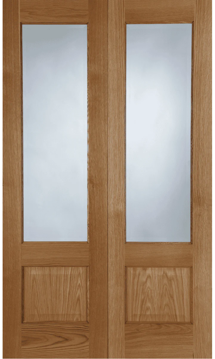 Mendes Chiswick Clear Glazed Oak Internal Door Pair