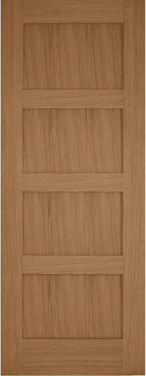 Mendes Contemporary 4 Panel Unfinished Oak Internal Door