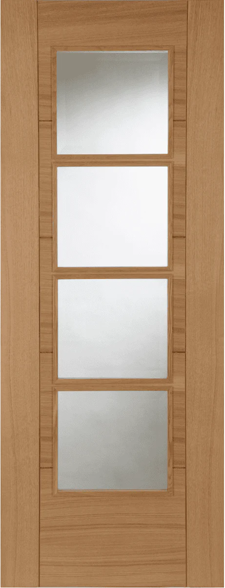 Mendes ISEO Oak Central 4 Light Prefinished Internal Fire Door FD30