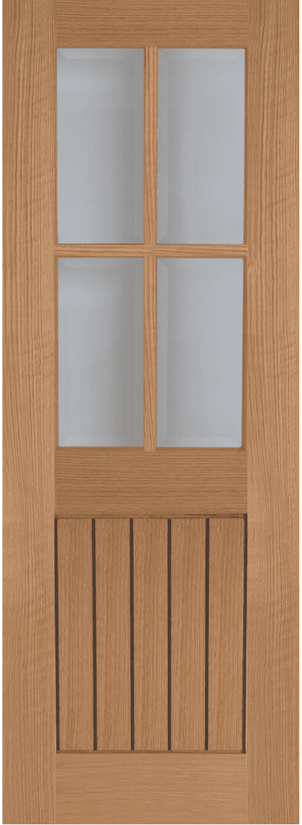 Mendes Mexicano 4-Light Glazed Unfinished Oak Internal Door