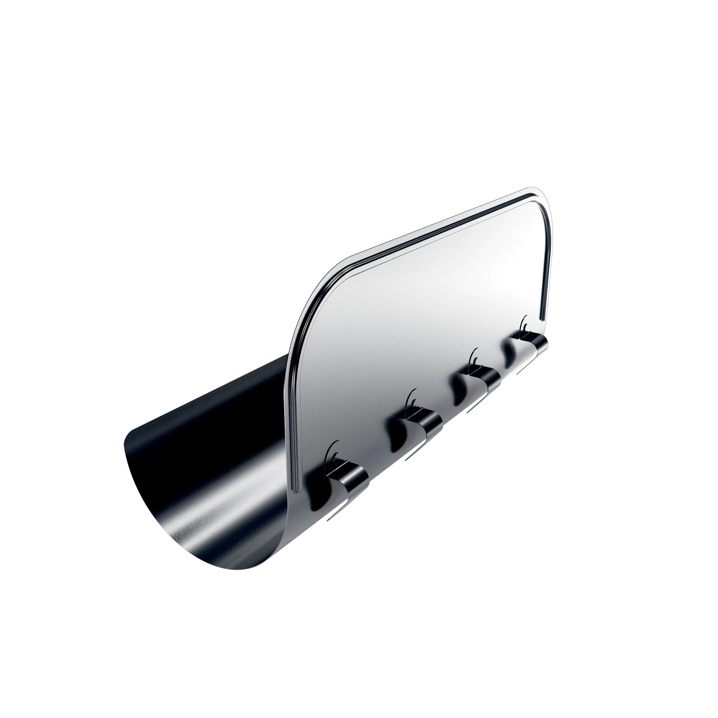 RoofArt 125mm Steel Guttering Overflow Element 180° - Straight - Image 3