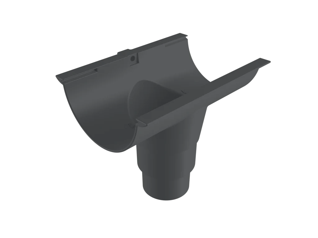 Sentinal Snap-Fit Aluminium Beaded Half Round Gutter Outlet - 150mm - Image 10