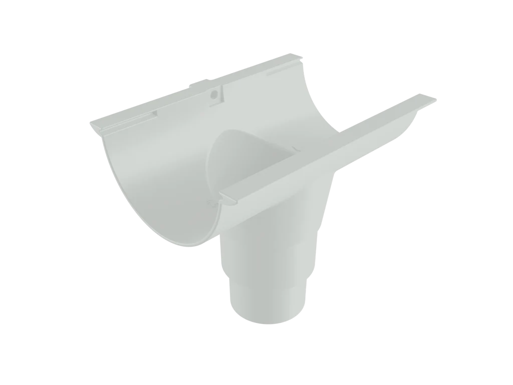 Sentinal Snap-Fit Aluminium Beaded Half Round Gutter Outlet - 150mm - Image 13