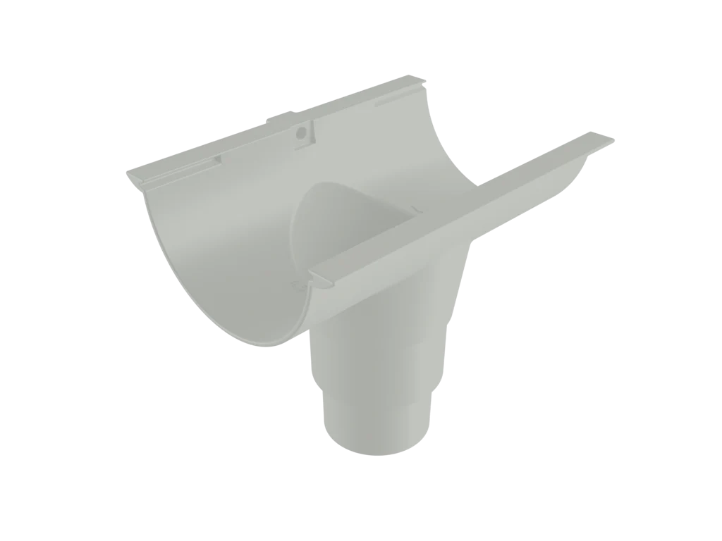 Sentinal Snap-Fit Aluminium Beaded Half Round Gutter Outlet - 150mm - Image 15