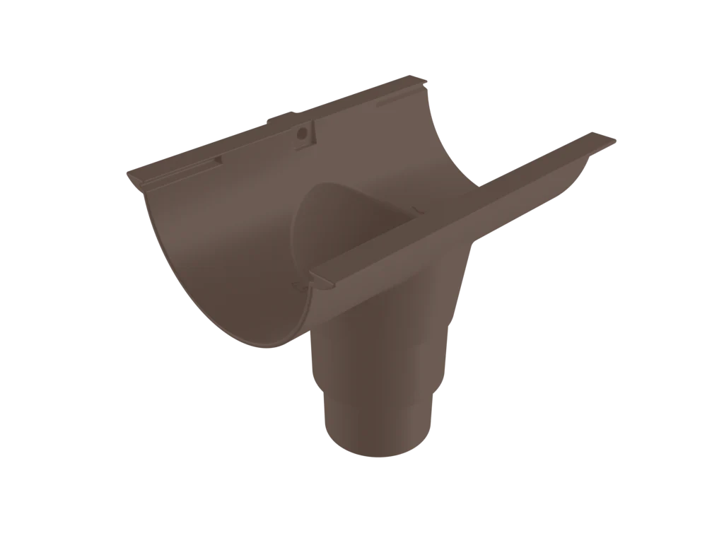 Sentinal Snap-Fit Aluminium Beaded Half Round Gutter Outlet - 150mm - Image 16