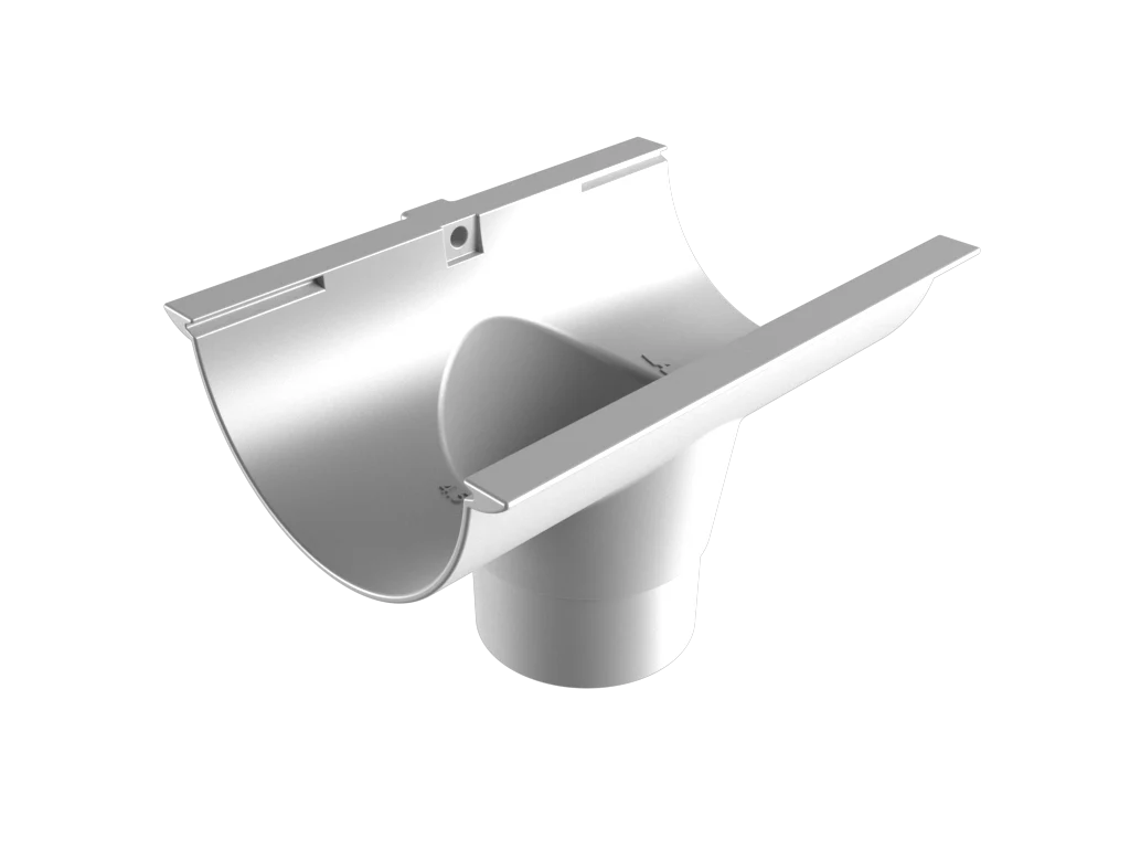Sentinal Snap-Fit Aluminium Beaded Half Round Gutter Outlet - 150mm - Image 20