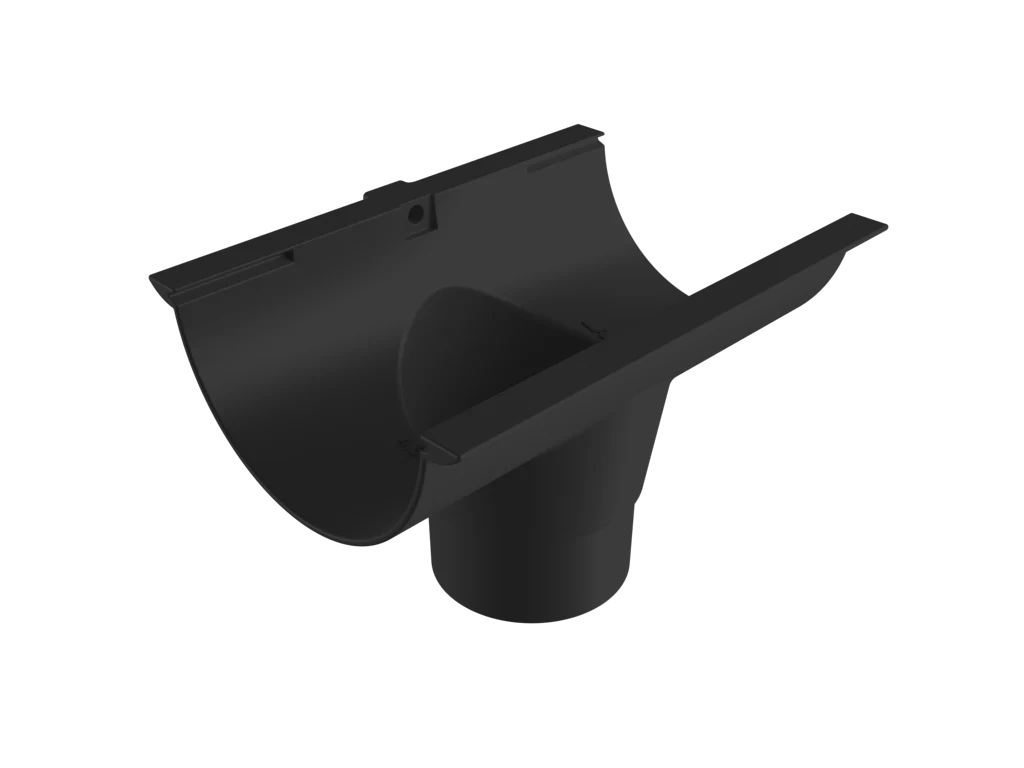Sentinal Snap-Fit Aluminium Beaded Half Round Gutter Outlet - 150mm - Image 21