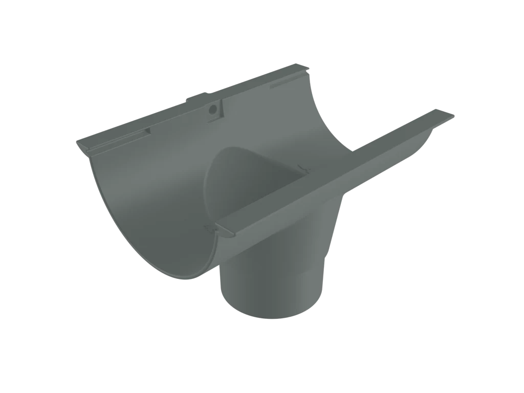 Sentinal Snap-Fit Aluminium Beaded Half Round Gutter Outlet - 150mm - Image 26