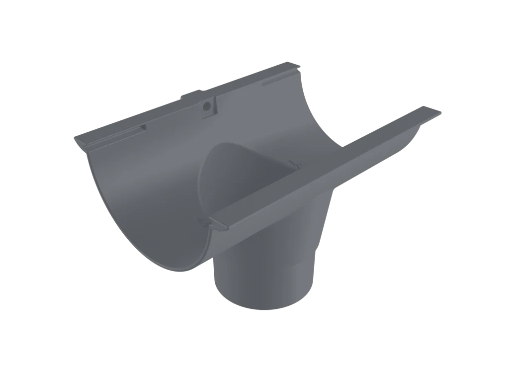 Sentinal Snap-Fit Aluminium Beaded Half Round Gutter Outlet - 150mm - Image 27