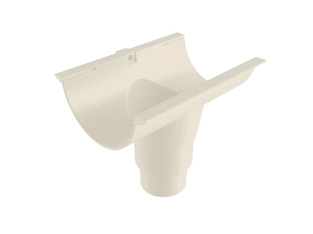 Sentinal Snap-Fit Aluminium Beaded Half Round Gutter Outlet - 150mm - Image 3