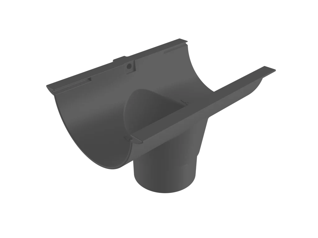 Sentinal Snap-Fit Aluminium Beaded Half Round Gutter Outlet - 150mm - Image 30