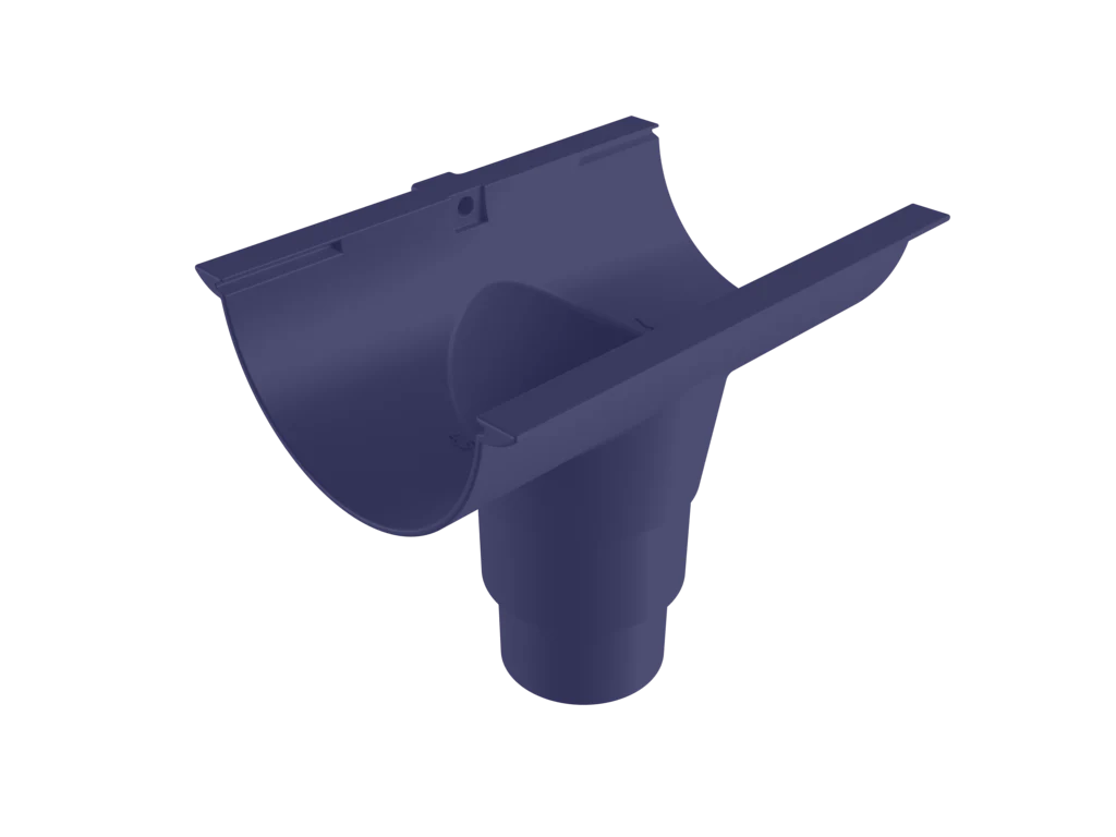 Sentinal Snap-Fit Aluminium Beaded Half Round Gutter Outlet - 150mm - Image 5