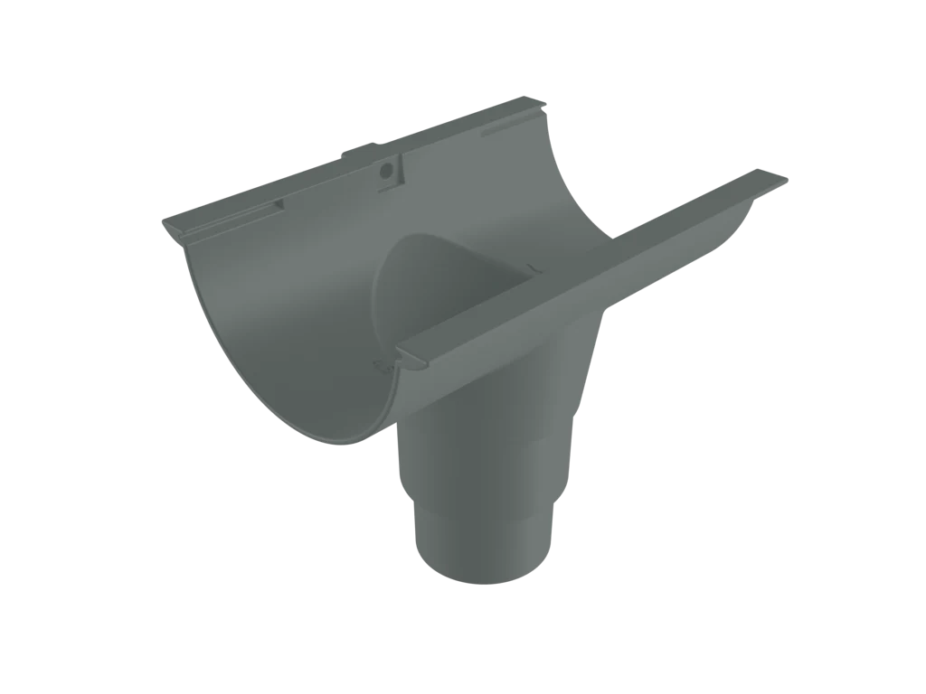 Sentinal Snap-Fit Aluminium Beaded Half Round Gutter Outlet - 150mm - Image 7